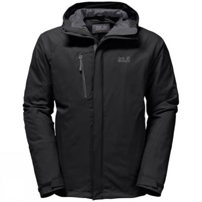 Jack Wolfskin Troposphere - Férfi Dzseki - Fekete (Magyarország QMS915643)